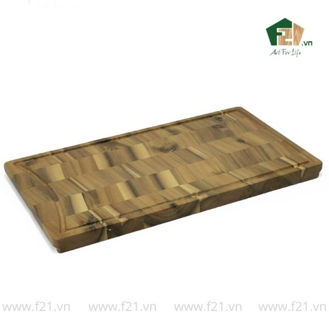Thớt chữ nhật gỗ tự nhiên vân xương cá