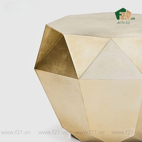 Bàn trà sơn mài phủ bạc hình kim cương