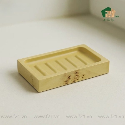 Khay chữ nhật đựng xà phòng Burl Veneer