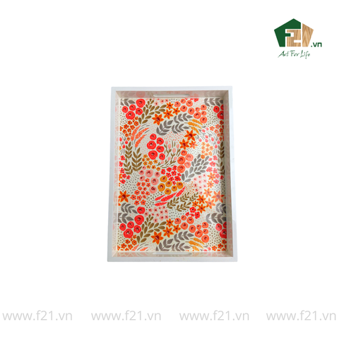 Khay chữ nhật sơn mài