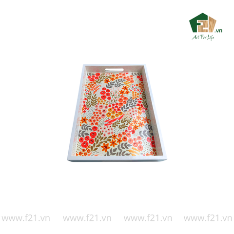 Khay chữ nhật sơn mài