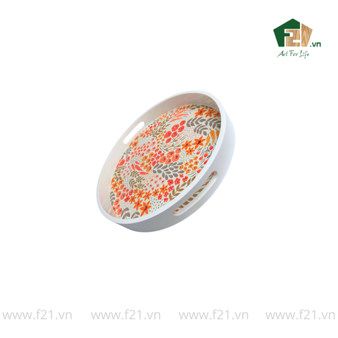 Khay tròn sơn mài