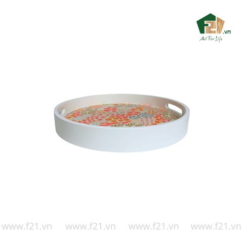 Khay tròn sơn mài