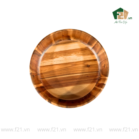 Tô tròn thành đứng gỗ tự nhiên vân sóng độc bản