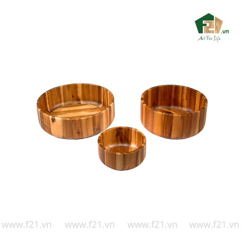 Tô tròn thành đứng gỗ tự nhiên vân sóng độc bản