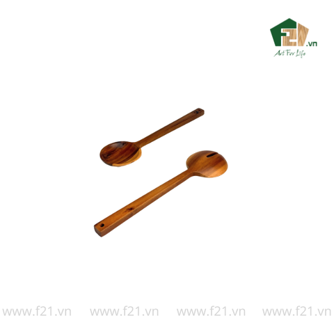 Bộ 2 muỗng nĩa gỗ tự nhiên size đại