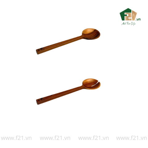 Bộ 2 muỗng nĩa gỗ tự nhiên size đại