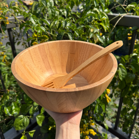 Tô tròn thành vát gỗ tự nhiên vân sóng độc bản