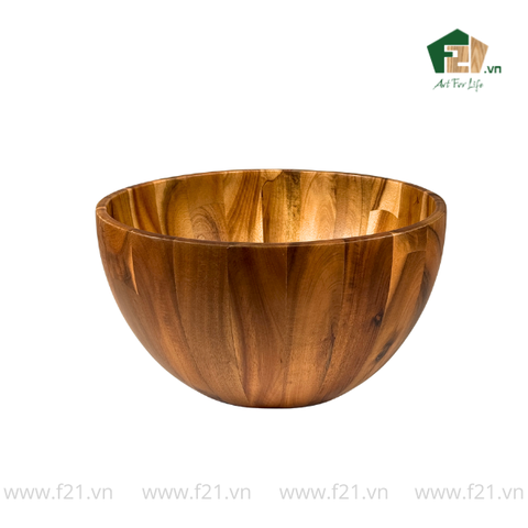 Tô tròn thành bầu gỗ tự nhiên vân sóng độc bản