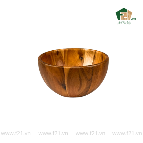 Tô tròn thành bầu gỗ tự nhiên vân sóng độc bản