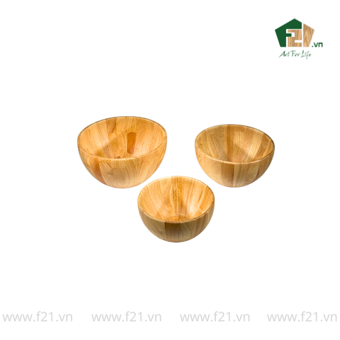 Tô tròn thành bầu gỗ tự nhiên vân sóng độc bản