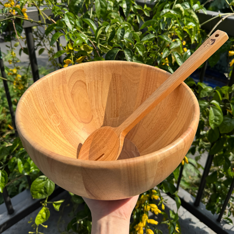 Tô tròn thành bầu gỗ tự nhiên vân sóng độc bản