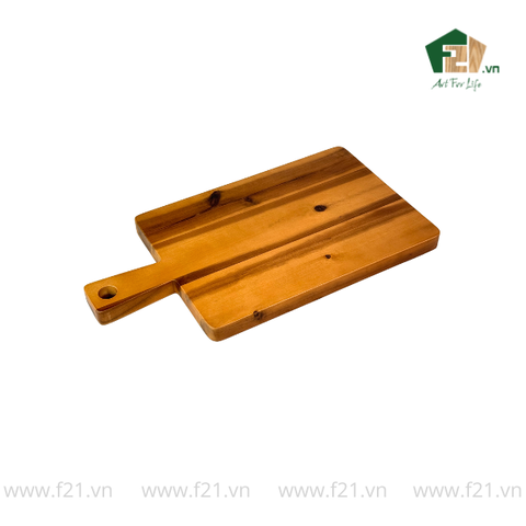 Thớt chữ nhật gỗ tự nhiên có tay cầm cổ điển kiểu Pháp
