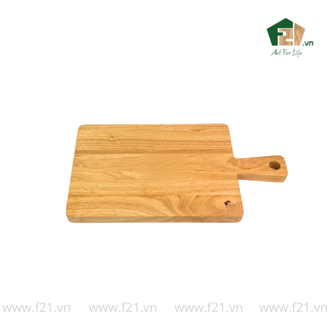 Thớt chữ nhật gỗ tự nhiên có tay cầm cổ điển kiểu Pháp