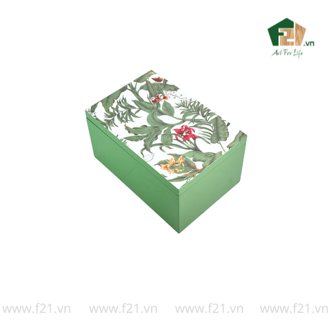 Hộp trang sức sơn mài họa tiết hoa phong lan