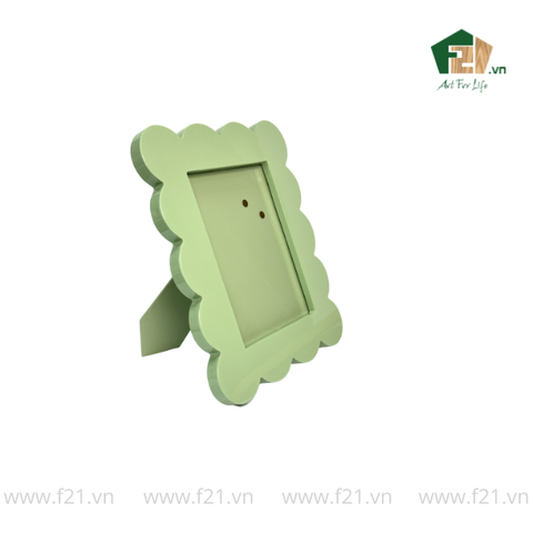 Khung hình chữ nhật gỗ viền lượn sóng mềm mại