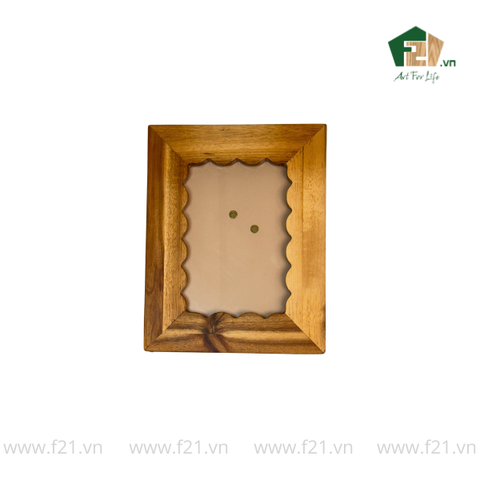 Khung hình chữ nhật gỗ viền lượn sóng mềm mại