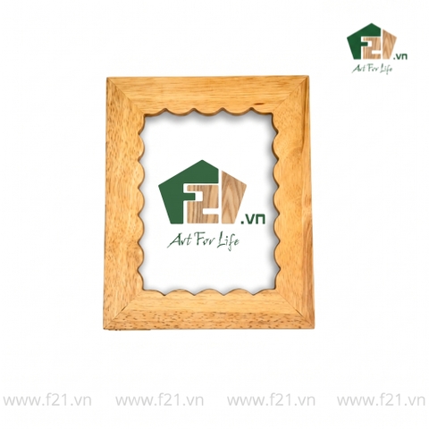 Khung hình chữ nhật gỗ viền lượn sóng mềm mại