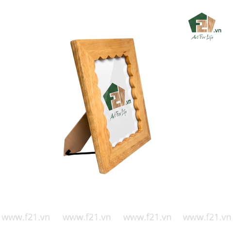 Khung hình chữ nhật gỗ viền lượn sóng mềm mại