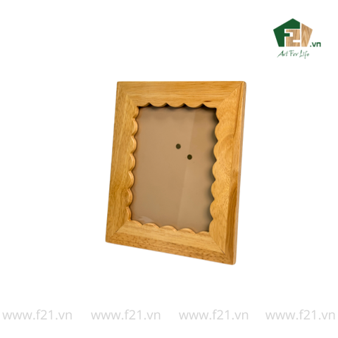 Khung hình chữ nhật gỗ viền lượn sóng mềm mại