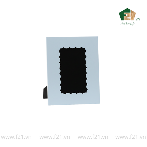 Khung tranh chữ nhật gỗ sơn mài viền lượn sóng mềm mại