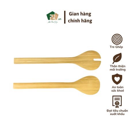 Muỗng nĩa tre bộ 2