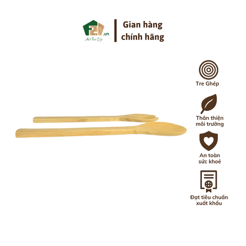 Muỗng nĩa tre bộ 2