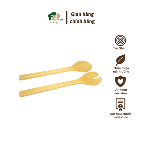 Muỗng nĩa tre bộ 2