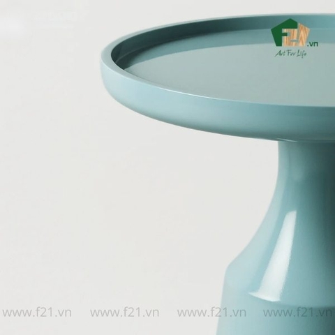 Bàn phụ tròn sơn mài chân dáng chữ A