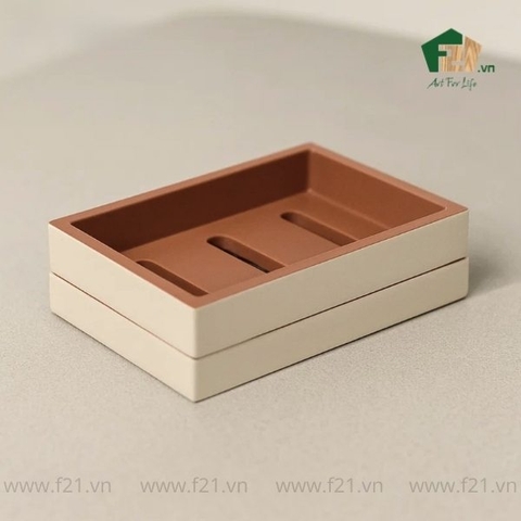 Khay đựng xà phòng sơn mài kèm khay hứng nước