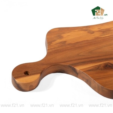 Thớt chữ nhật gỗ tự nhiên kiểu dáng bất đối xứng