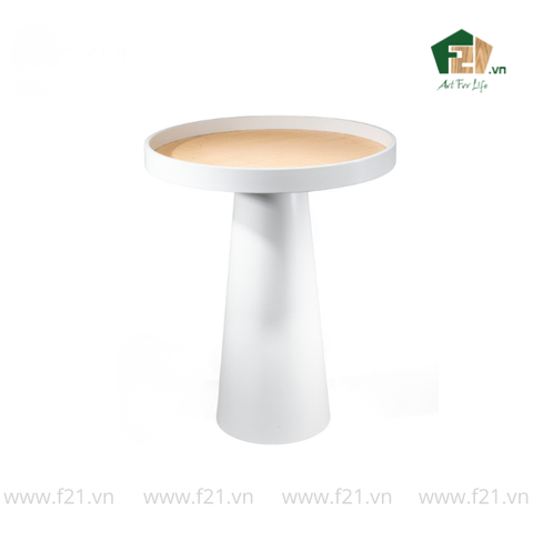 Bàn phụ sơn mài mặt khay tròn