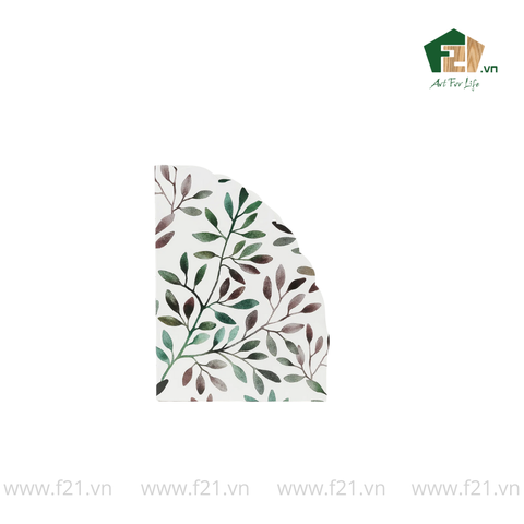 Bộ văn phòng phẩm gỗ sơn mài lá nguyệt quế cách điệu