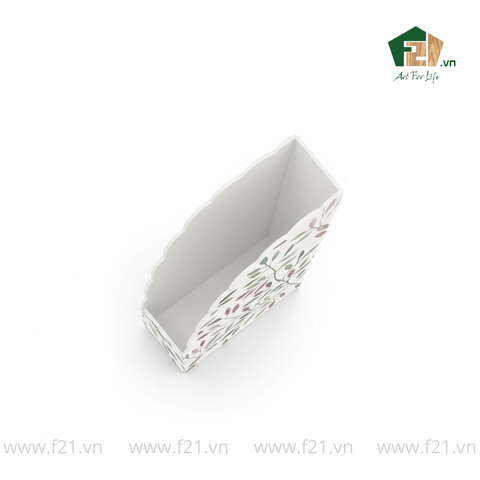 Bộ văn phòng phẩm gỗ sơn mài lá nguyệt quế cách điệu