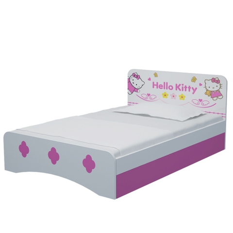Giường Đơn Trẻ Em Gấu Pooh In Hello Kitty