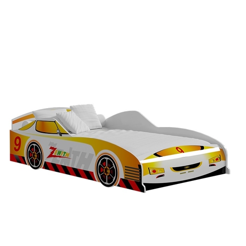 Giường Đơn Trẻ Em Ô Tô Vàng