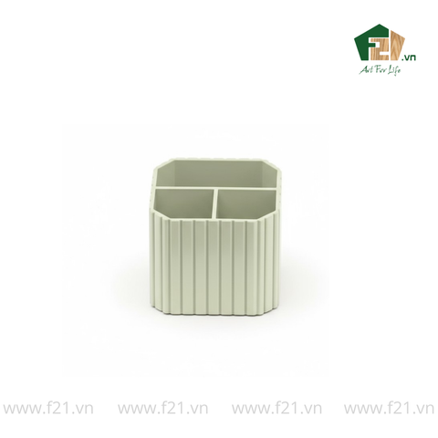 Bộ văn phòng phẩm gỗ sơn mài xanh ngọc kẻ sọc nổi