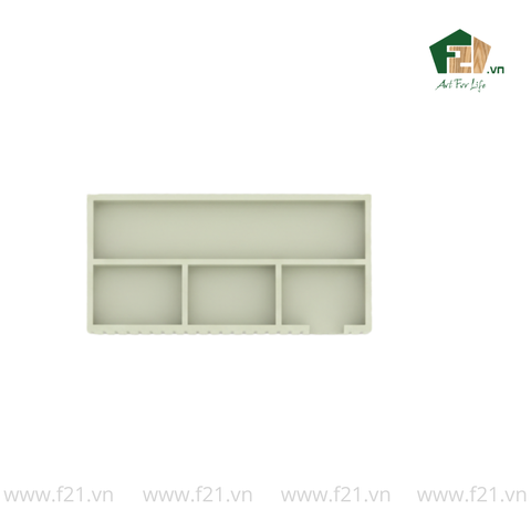 Bộ văn phòng phẩm gỗ sơn mài xanh ngọc kẻ sọc nổi