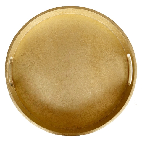 Khay Tròn Dán Bạc Vụn