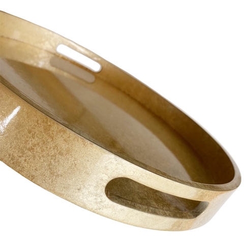 Khay Tròn Dán Bạc Vụn