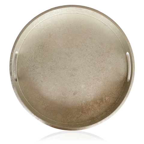 Khay Tròn Dán Bạc Vụn