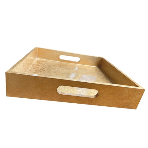 Khay Vuông Dán Bạc Vụn