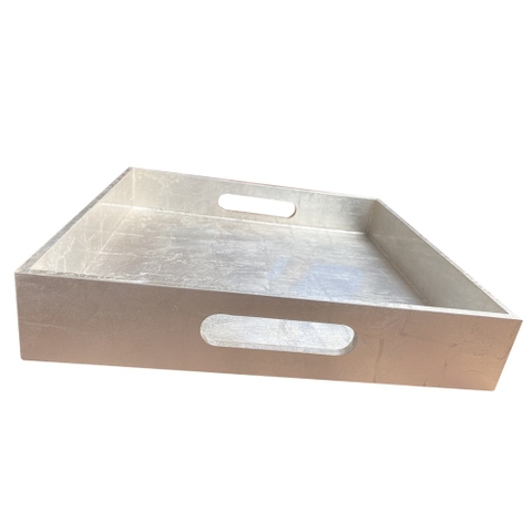 Khay Vuông Dán Bạc Vụn