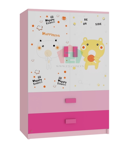 Tủ Quần Áo Cho Bé Happiness (80x50x120cm)