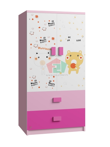 Tủ Quần Áo Cho Bé Happiness (60x50x120cm)