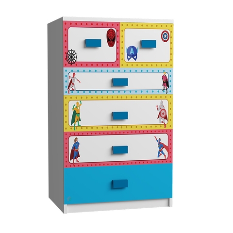 Tủ Quần Áo Cho Bé Hình Siêu Anh Hùng (60x50x100cm)