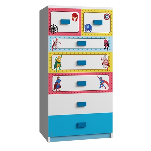 Tủ Quần Áo Cho Bé Hình Siêu Anh Hùng (60x50x120 cm)