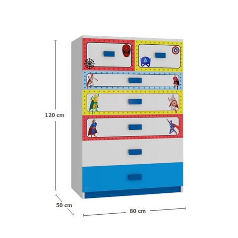 Tủ Quần Áo Cho Bé Hình Siêu Anh Hùng (80x50x120 cm)
