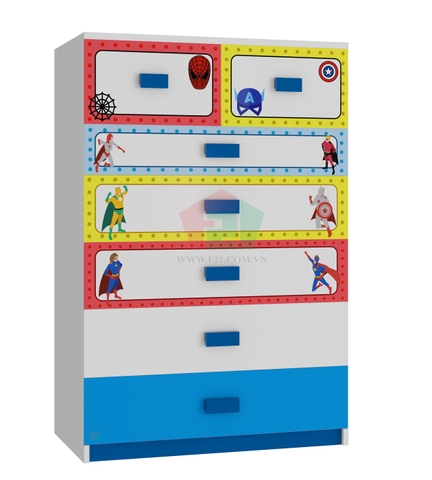 Tủ Quần Áo Cho Bé Hình Siêu Anh Hùng (80x50x120 cm)