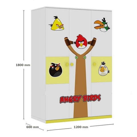 Tủ Quần Áo Trẻ Em Angry Bird (1m2)